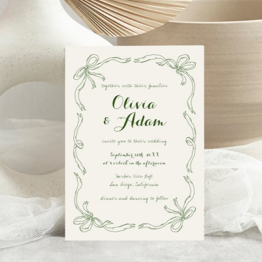 Whimsical eigenzinnige hand getekende groene boog  kaart