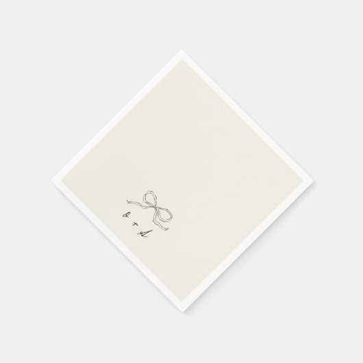 Whimsical eigenzinnige hand getrokken boog monogra servet (Hoek)