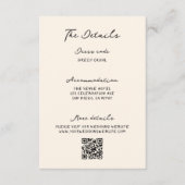 Whimsical eigenzinnige handgeschreven bruiloft det informatiekaartje (Voorkant)