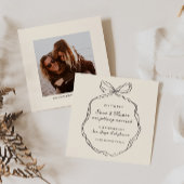 Whimsical eigenzinnige handgeschreven strik bruilo save the date