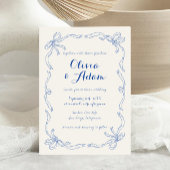 Whimsical eigenzinnige retro hand getekende blauwe kaart