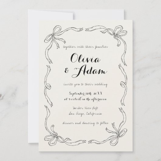 Whimsical eigenzinnige retro hand getekende boog b kaart (Voorkant)