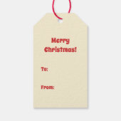 Whimsical eigenzinnige retro moderne kerstvakantie cadeaulabel (Achterkant)