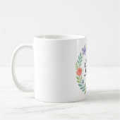 Whimsical Elegance Floral Monogram Koffiemok (Links)