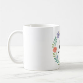 Whimsical Elegance Floral Monogram Koffiemok
