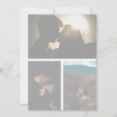 Whimsical Elegant 4 Foto Vellum Overlay Wedding Kaart (Achterkant)