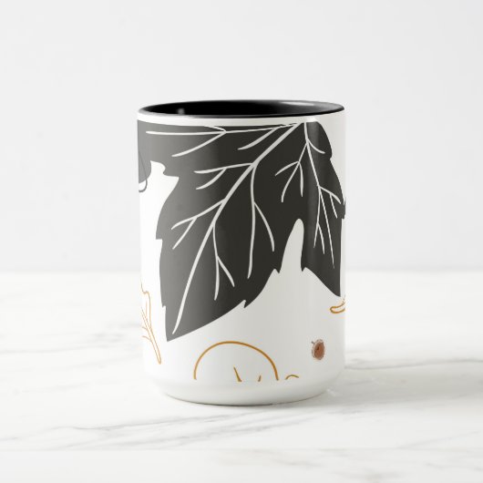 Whimsical Elegant Autumn Fall Leaves Acorns Mok (Midden)