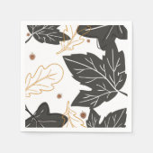 Whimsical Elegant Autumn Fall Leaves Acorns Servetten (Voorkant)