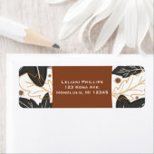 Whimsical Elegant Autumn Fall Leaves Invitation Etiket (Insitu)