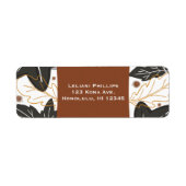Whimsical Elegant Autumn Fall Leaves Invitation Etiket (Voorkant)