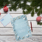 Whimsical Elegant Blauw & Wit Kerstgroet Feestdagenkaart