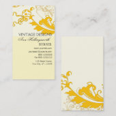  Whimsical Elegant Bleek Gold Floral Visitekaartje (Voorkant / Achterkant)