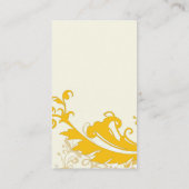  Whimsical Elegant Bleek Gold Floral Visitekaartje (Achterkant)