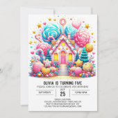 Whimsical Elegant Candyland Digitale Verjaardag Kaart (Voorkant)