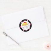 Whimsical & Elegant Cupcake Bakkerij Zakelijke lab Ronde Sticker (Envelop)