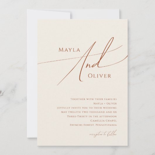 Whimsical Elegant Desert | Beige Weddenschap Kaart (Voorkant)