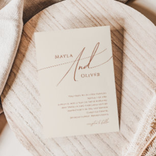 Whimsical Elegant Desert   Beige Weddenschap Kaart