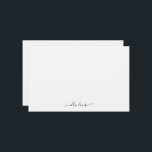 Whimsical Elegant Feminine Black Script Name Briefpapier<br><div class="desc">Werk uw persoonlijke kantoorbenodigdheden bij met dit Whimsical Elegant Feminine Black Script Name stationery paper met een jouw naam van keuze in het calligrafische script in het zwart.</div>