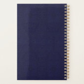 Whimsical  Elegant Goud & Blauw Boek Hoesje Planner (Achterkant)