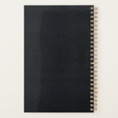 Whimsical  Elegant Goud & Zwart Boek Hoesje Planner (Achterkant)