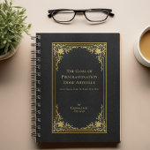 Whimsical  Elegant Goud & Zwart Boek Hoesje Planner