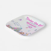 Whimsical Elegant Onder het Zee Zeemeermin Plein Papieren Bordje (Gebogen)