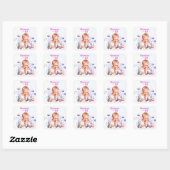 Whimsical Elegant Onder het Zee Zeemeermin Vierkante Sticker (Vel)