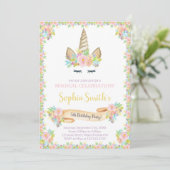 Whimsical & Elegant Party Uitnodigen Kaart (Staand voorkant)