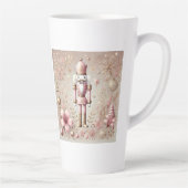 Whimsical Elegant Pink and Gold Pastel Nutcracker Latte Mok (Rechts)