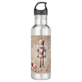 Whimsical Elegant Pink and Gold Pastel Nutcracker Waterfles (Voorkant)