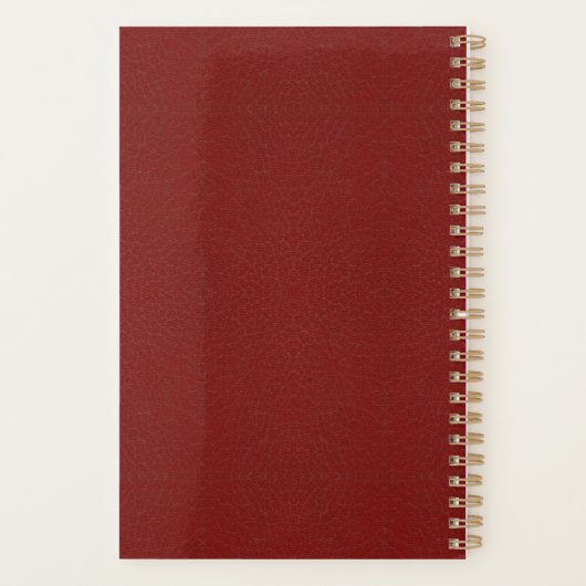 Whimsical  Elegant Red Book Hoesje Planner (Achterkant)