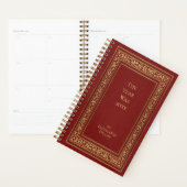 Whimsical  Elegant Red Book Hoesje Planner (Display)