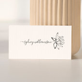 Whimsical Elegant Script Aangepaste Naam Lotus Blo Rubberstempel