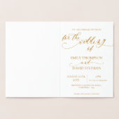 Whimsical Elegant Script Monogram Weddenschap Folie Kaarten (Binnen)
