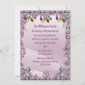 Whimsical, Elegant Snowman Roze Kerstfeest Kaart (Achterkant)