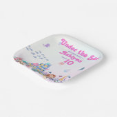 Whimsical Elegant Under the Sea Mermaid Square Papieren Bordje (Gebogen)