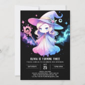 Whimsical Elegant Wizard Verjaardag Kaart (Voorkant)