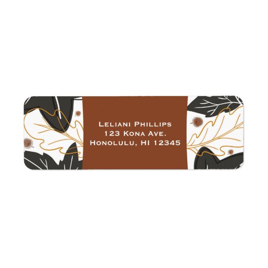 Whimsical Elegante Herfst Bladeren Uitnodiging Etiket (Voorkant)