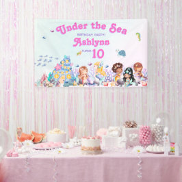 Whimsical & Elegante leuke Kawaii Zeemeermin Verja Spandoek