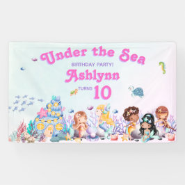 Whimsical & Elegante leuke Kawaii Zeemeermin Verja Spandoek
