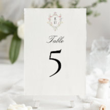 Whimsical Elegante Rococo Bloemenkroon Monogram