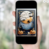 Whimsical elegante spookachtige Halloween uitnodig Kaart