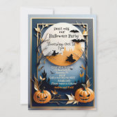 Whimsical elegante spookachtige Halloween uitnodig Kaart (Voorkant)