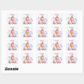 Whimsical Elegante Zeemeermin Vierkante Sticker (Vel)