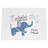 Whimsical Elephant Baby Sprinkle Groot Cadeauzakje (Voorkant)