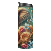 Whimsical Elephant beroemd gemaakt door Floral Fan Thermosbeker (Geroteerd rechts)