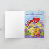 Whimsical Elephant Child's Verjaardag Kaart (Binnen)