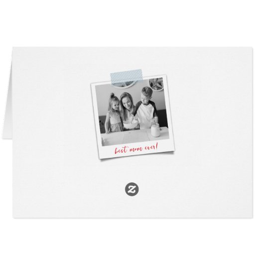 Whimsical Elephant Family in Forest & Red Sun (Achterkant Horizontaal)