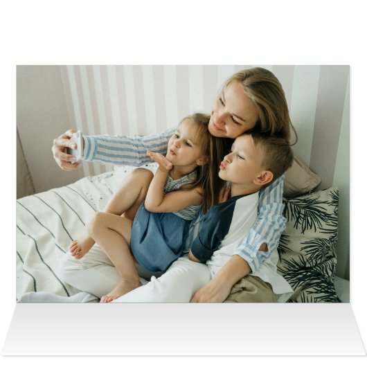 Whimsical Elephant Family in Forest & Red Sun (Binnen Horizontaal (Boven))