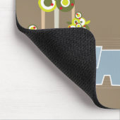 Whimsical Elephant Family in Forest & Red Sun Muismat (Hoek)